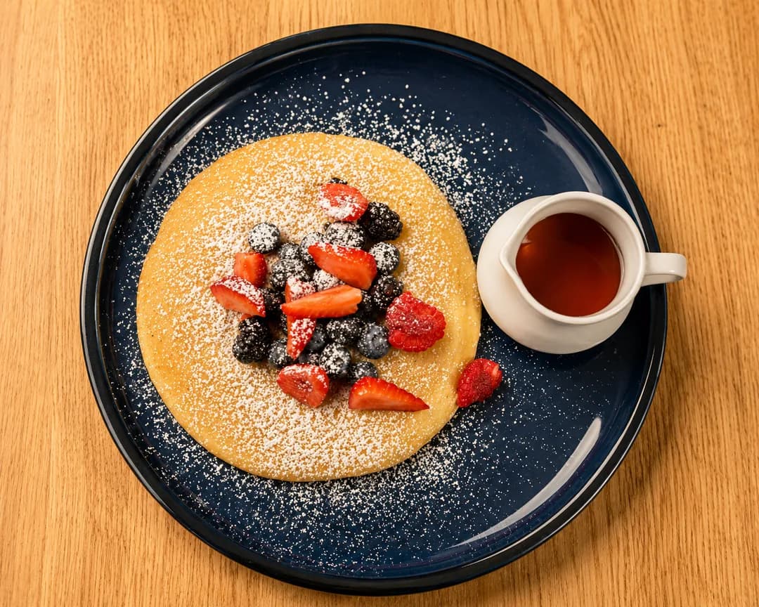 Pancake & Berries at Floré Café & Kitchen
